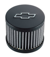 Proform For Chevy Bowtie Push In Breather Black Crinkle Steel 1-1/4in 141-614