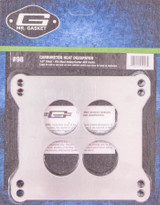 MR. Gasket Carburetor Spacer 0.5in Aluminum 4-Hole Square Bore with Gaskets