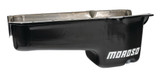 Moroso SBC Oil Pan Rear Sump 6 Qt Steel Black Powder Coat 20182