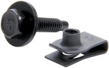 Allstar Body Bolt Kit 1/4-20 x 1.125in w Clips Washers Black 10pc