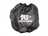 For K&N RF-1042DK Black Drycharger Air Filter Wrap Round Tapered 7.5"x6.5"