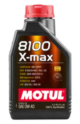 Motul 8100 X-max 0W-40 Synthetic Engine Oil for 1991-2017 BMW & Porsche Vehicles