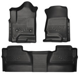 Husky WeatherBeater Front & 2nd Row Floor Liners for 2014-19 GM 2500HD Crew Cab