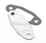 Mr. Gasket Chrome Steel Fuel Pump Block-Off Plate for Ford Cleveland Engines