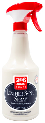 Griots Garage Leather 3-in-1 Spray 22oz Automotive Leather Care