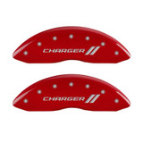 MGP Red Brake Caliper Covers Set For Dodge Charger 2011-2016 Charger Script