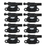 MSD GM Gen V Blaster Ignition Coil Red 8-Pack Square For Chevy, GMC, Cadillac