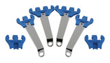 Moroso Universal Spark Plug Wire Loom Kit Valve Cover Mount 7-9mm Blue Clips