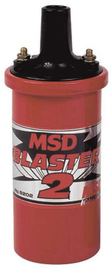 MSD 8202 Blaster 2 Ignition Coil Oil Filled 45kV Canister Red for Remote Mount