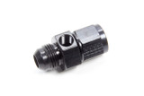 8 AN Male to 8 AN Female Gauge Adapter Fitting - Black Aluminum Anodized