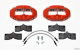 Wilwood Front Brake Kit Red 4 Piston For Chevrolet Corvette 1965-1982 D8-4