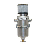 Moroso Aluminum Breather Tank 1 Quart Dual 10AN Inlets Bolt On 85468