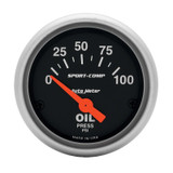 AutoMeter Sport Comp Oil Pressure Gauge 52mm 0-100 PSI Electric 3327