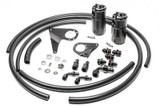 Radium Dual Catch Can for Mitsubishi Evo X 08-16 Crankcase PCV Kit FL