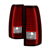 Spyder XTune LED Tail Lights Red Clear For Chevy Silverado 1500 2500 3500 03-06