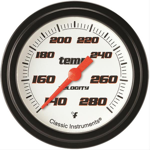 Velocity White Temperatu re Gauge 2-5/8 Full Swee VS326WBLF-04