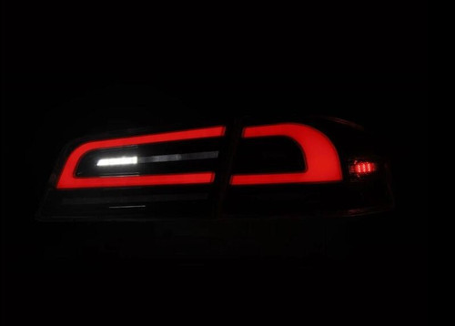 AlphaRex LUXX Series LED Tail Lights Black Red For Tesla Model S 2012-2016