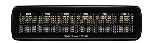 Hella For Universal Black Magic 6 L.E.D. Mini Light Bar - Flood Beam