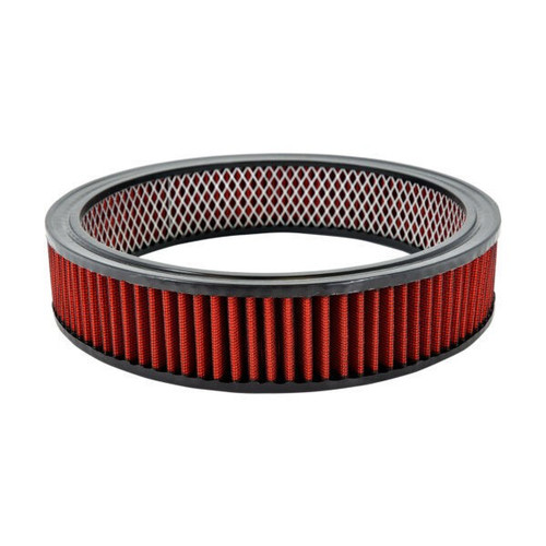 Reusable Round Air Filter 10" x 2" - Cotton - Universal Fit - Red, New