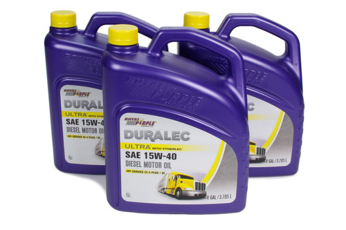 Royal Purple Duralec Ultra 15W-40 Synthetic Motor Oil 3x1 Gal Set Brand New