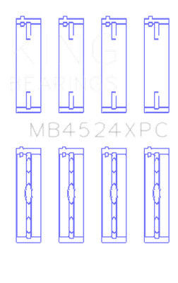For King Nissan VR38DETT Pmaxkote Crankshaft Main Bearing Set - Size STDX