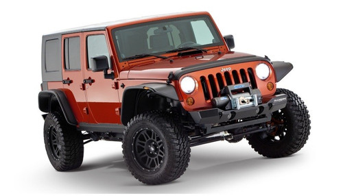 Bushwacker Flat Style Fender Flares for Jeep Wrangler JK 07-18 4pc