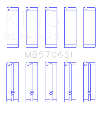 King Engine Bearings Main Bearing Set Hyundai i30 G4FC +0.75mm