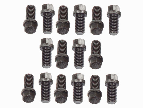 Mr Gasket Header Bolt Kit 3/8-16 Hex Steel Black Oxide Set of 16 919G