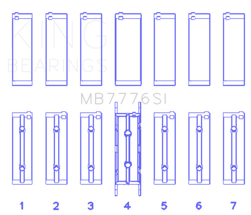King Main Bearing Set STD for BMW N55 N53 N52 B30A Bimetal Aluminum MB7776SI