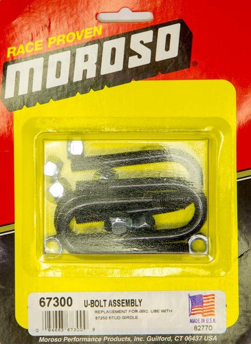 Moroso Rocker Stud Girdle U-Bolt Set 4 7/16-20 Thread Durable Steel