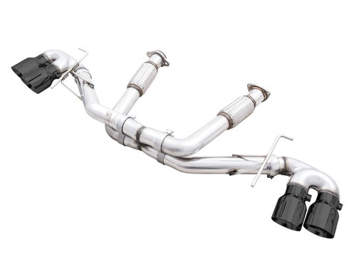 AWE Track Edition Cat-Back Exhaust for C8 Corvette  4.5" Diamond Black Tips