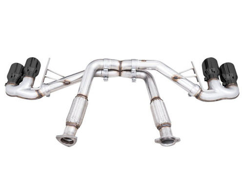 AWE Track Edition Cat-Back Exhaust for C8 Corvette  4.5" Diamond Black Tips