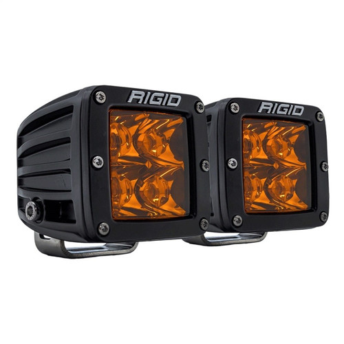 Rigid Industries D-Series Spot LED Lights Amber PRO Lens Pair 3168 Lumens