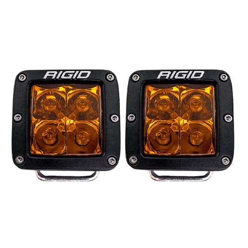 Rigid Industries D-Series Spot LED Lights Amber PRO Lens Pair 3168 Lumens
