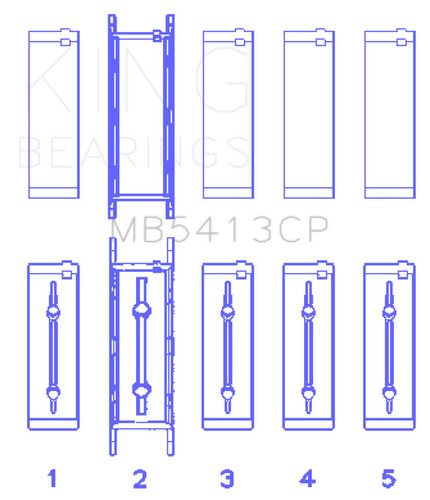 King Engine Bearings Main MB5413CP010 Saab 9-3 Saturn Vue Pontiac G5