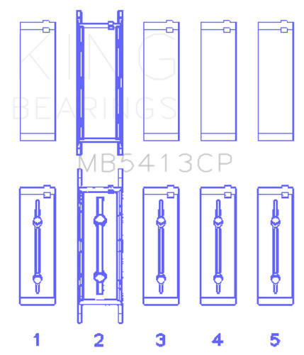 King Engine Bearings Main MB5413CP010 Saab 9-3 Saturn Vue Pontiac G5