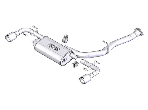 Borla Cat Back Exhaust System Single Round for 2004-2009 Mazda RX-8 Base 1.3L