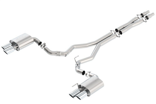 Borla ATAK Cat-Back Exhaust For 2018-23 Ford Mustang GT 5.0L V8 3" Polished Tips