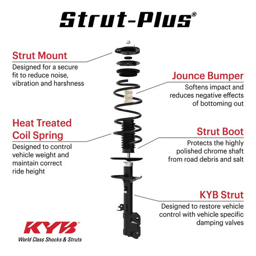 KYB Strut-Plus Front Left Strut Toyota Camry 2012-2017 Complete Assembly