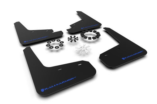 Rally Armor UR Mud Flap Set Tesla Model Y 2020-2026 Black Blue Logo