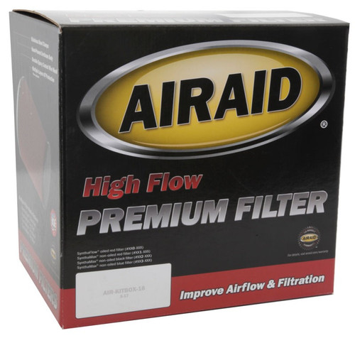 Airaid High Flow Air Filter For Universal Intake 6in Oval Tapered Red 720-476