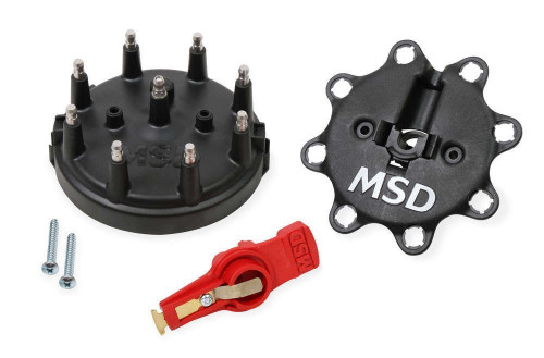 MSD Ignition Cap Rotor Kit Ford 85-95 V8 HEI Style Black