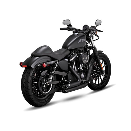 Vance & Hines Shortshots Staggered Full Exhaust Black for Harley Sportster 14-22