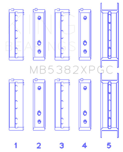 King Main Bearing Set EJ20 EJ22 EJ25 Turbo | pMaxKote Racing Coated | MB5382XPGC