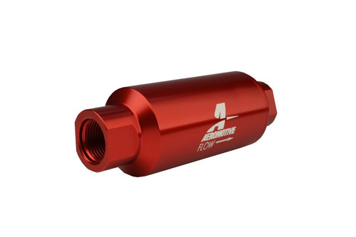 Aeromotive Inline Fuel Filter AN-10 40 Micron For Universal Red 12335