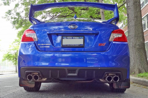 Rally Armor UR Mud Flaps Black Light Blue Logo for 2015-2018 Subaru WRX/WRX STI