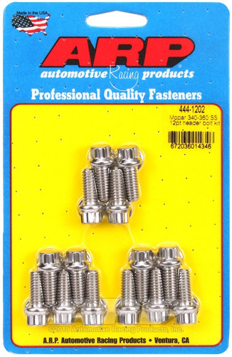 ARP 444-1202 Stainless 12-Point Header Bolt Kit For Mopar 340 360 V8