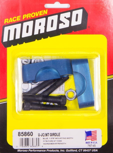 Moroso U-Joint Girdles Kit Aluminum Blue for Ford 9in Rear 1330 1-1/8 Caps