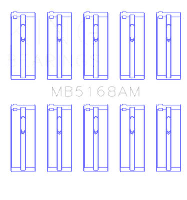 For King Acura F22B1/Honda F22A1/F22A6/F22B1/F22B2/F22B6 Main Bearing Set - Size