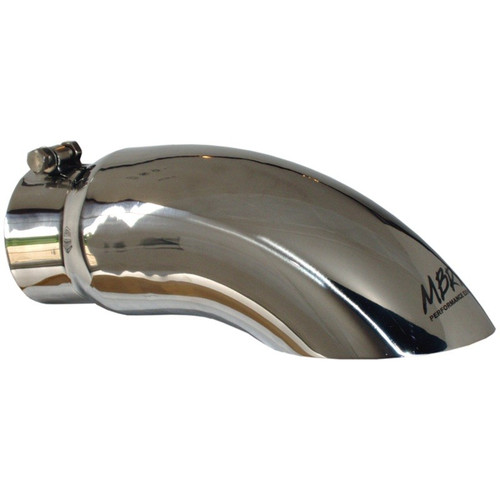 MBRP Universal Exhaust Tip 5in OD Turn Down 4in Inlet 14in Length Stainless